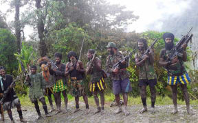 West Papua Liberation Army fighters in Nduga regency.