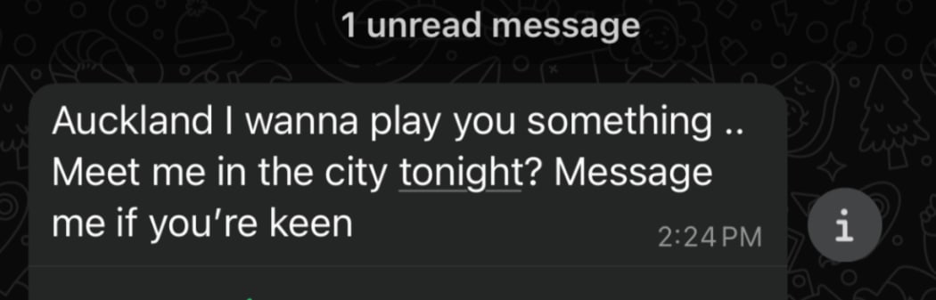 A message sent to Lorde fans in a WhatsApp group on Wednesday afternoon, 28 May 2025.