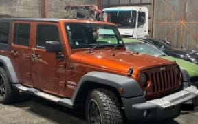 One of the vehicles the police recovered during the operation.