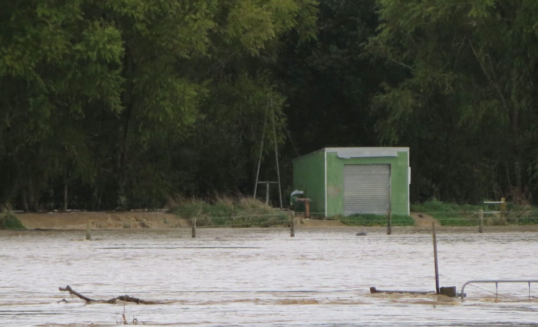 Roy Allen's farm flooded in Galatea.