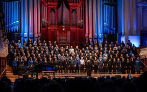 Huge choir on stage