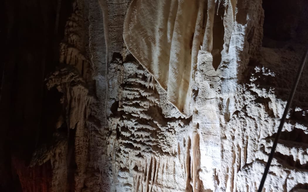 Cave growths in a cave in Waitomo