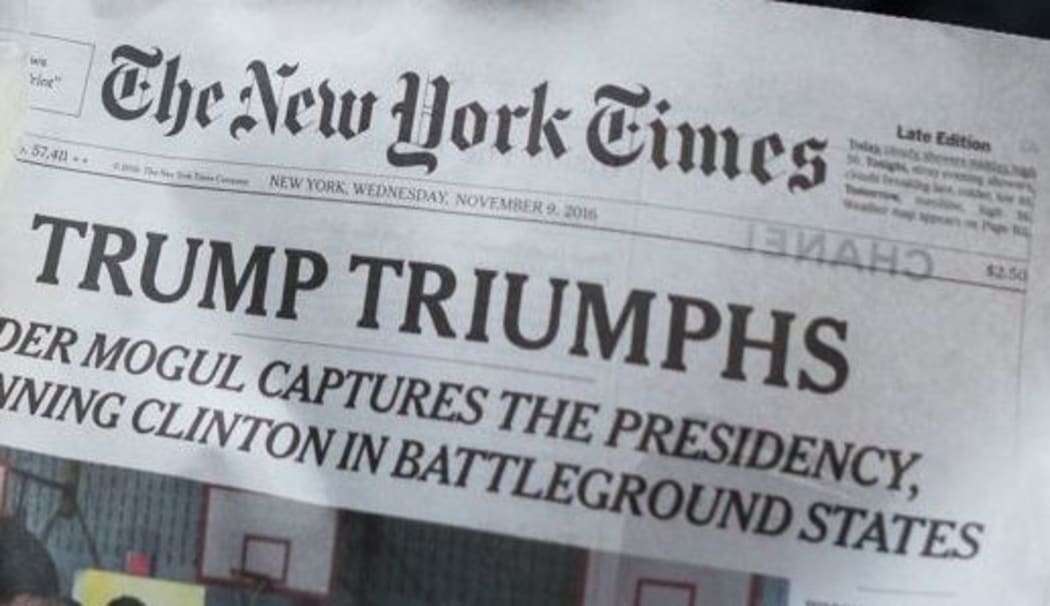'Trump Triumphs' headline