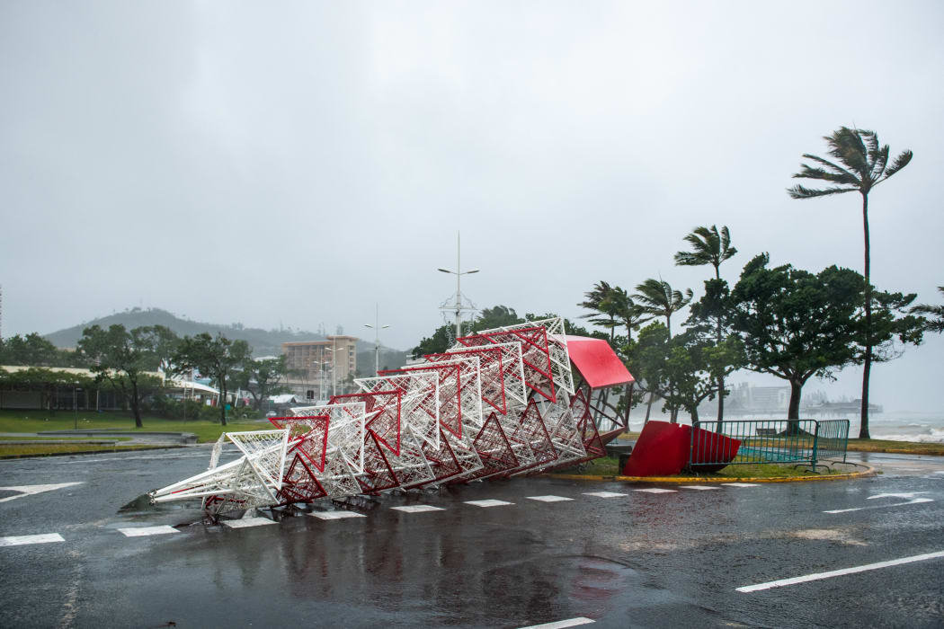 Trees and objects were knocked down in New Caledonia's capital Noumea during Tropical Cyclone yesterday evening. All of New Caledonia has been under a cyclone alert since Monday.