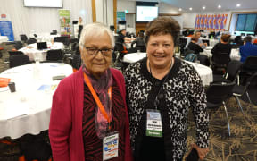 Wikitoria Love and Carol Davey at the Kaumatua Service Providers Conference.