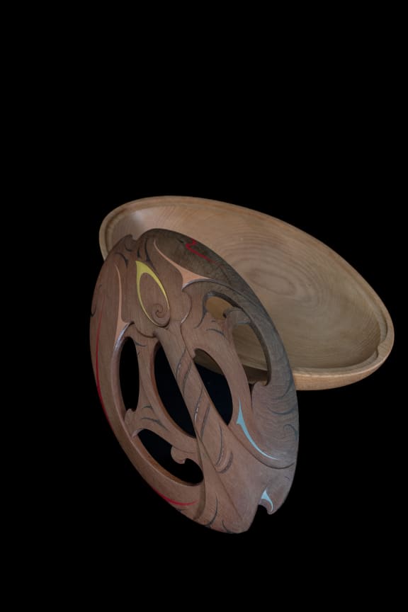 Maōri activist Te Matahiapo Safari Hynes has been announced as the winner of the Amnesty International Gary Ware Legacy Award. This Waka Huia (treasure box) is a taonga that accompanies the award.
Image credit is Anne Shirley.