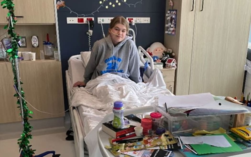 Julia Choquette and her family are waiting for enough money from fundraising to be able to afford the trip to Germany for surgery.