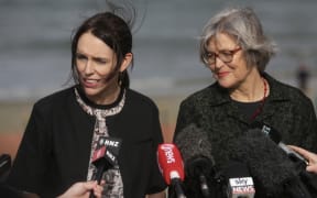 Prime Minister Jacinda Ardern with Assoiate Minister for the Environment Eugenie Sage.
