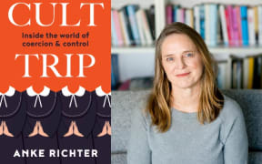 Cover of Anke Richter's new book "Cult Trip Inside the World of coercion & control" and headshot of author