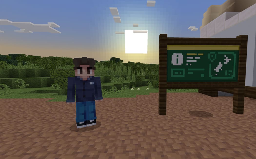 Kāpiti Island, Minecraft style.