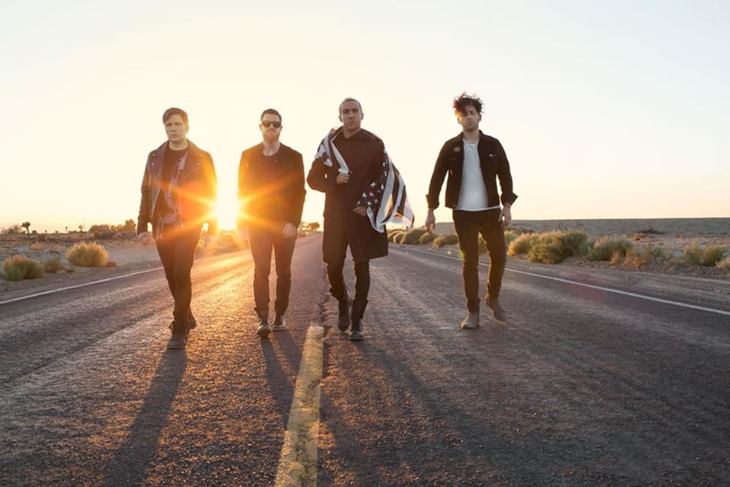 Fall Out Boy's Patrick Stump, Andy Hurley, Pete Wentz and Joe Trohman.