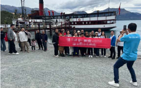 Chinese tourists in Queenstown, Jan 2023.