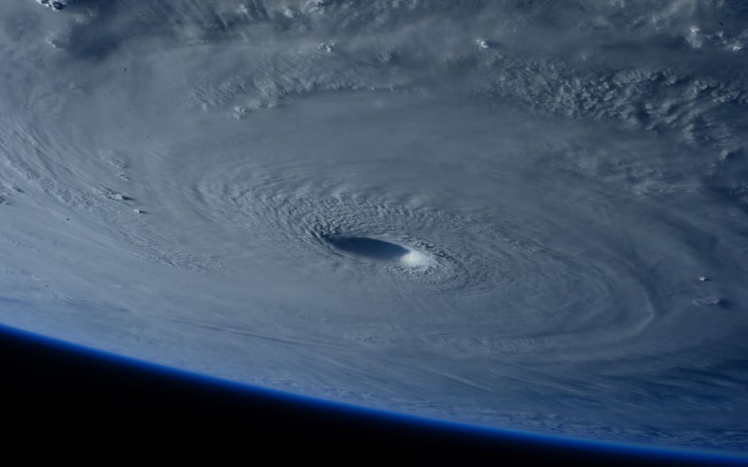 Cyclone Maysak seen from the International Space Station.