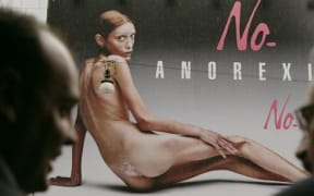 Denial is a symptom - an advertising campaign featuring the photo of an emaciated girl during Milan fashion week.