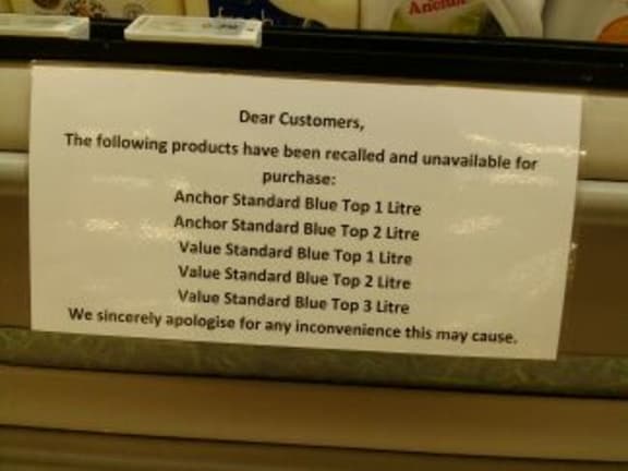 Fonterra has recalled some of its milk.