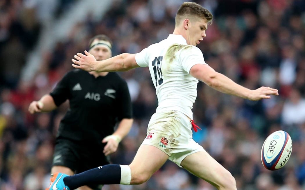 England first-five Owen Farrell in action.