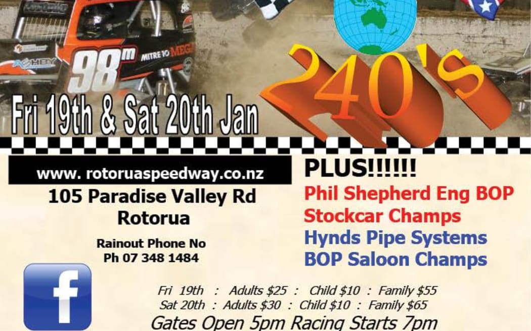 Rotorua Stockcar club advertisement (2018)