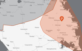 A map showing the outage area.