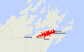 The areas where high levels of paralytic shellfish toxins were detected.