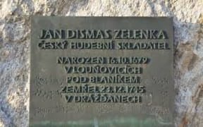 Zelenka plaque in Lounovice