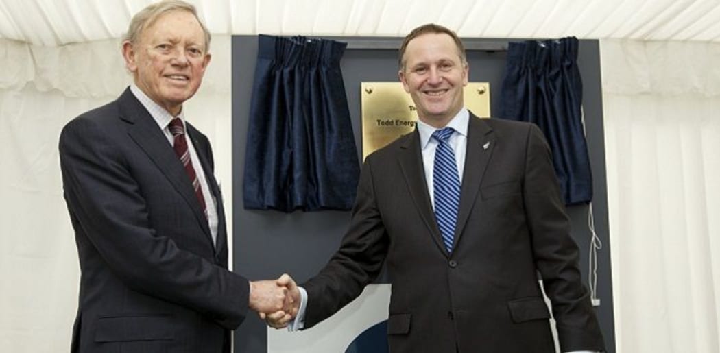 The late Sir John Todd with Prime Minister John Key in 2011.