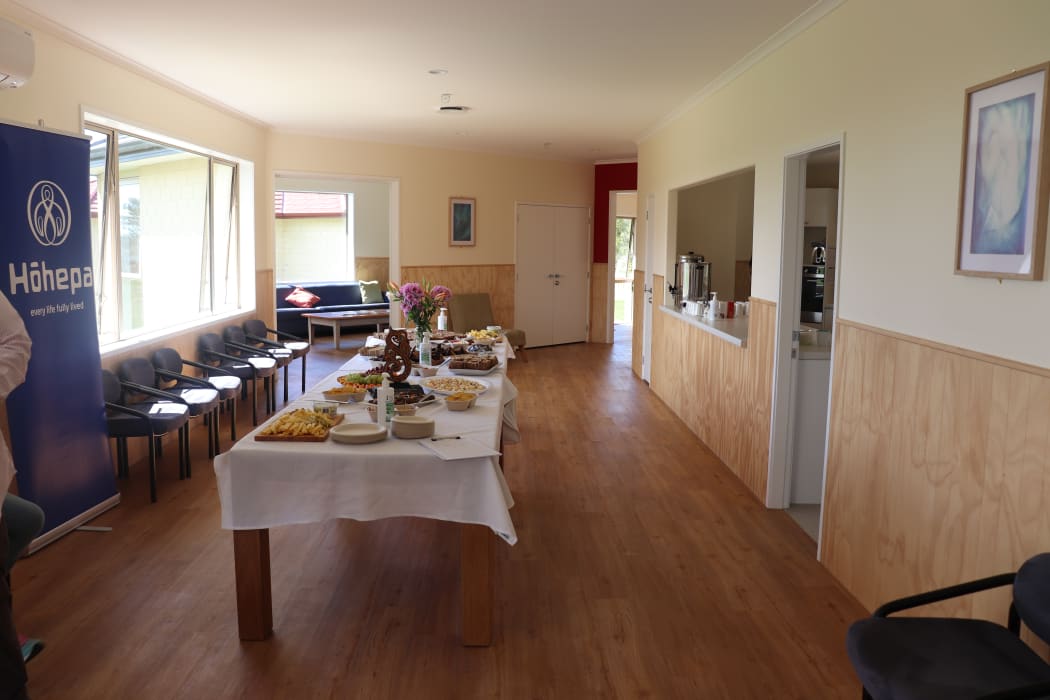 The living area inside one of the homes.