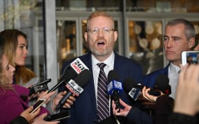 ABCs editorial director Craig McMurtrie speaks to media after Australian police raided the headquarters of public broadcaster in Sydney on June 5.