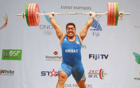 Kiribati's David Katoatau during the 2016 Oceania Championships.