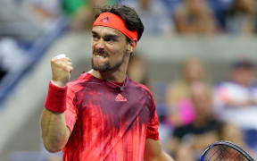 Fabio Fognini celebrates his upset over Rafael Nadal at the US Open crop