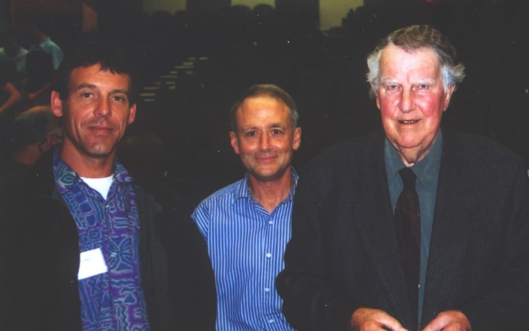 (From left) Guy Cotter, John Nankervis and Sir Edmund Hillary/