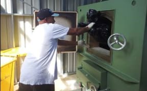 The new incinerator at Vaiola Hospital in Nuku'alofa. It was the first of four incinerators to be installed across Tonga. The other incinerators will be located in Vava'u,Eua and Ha'apai.