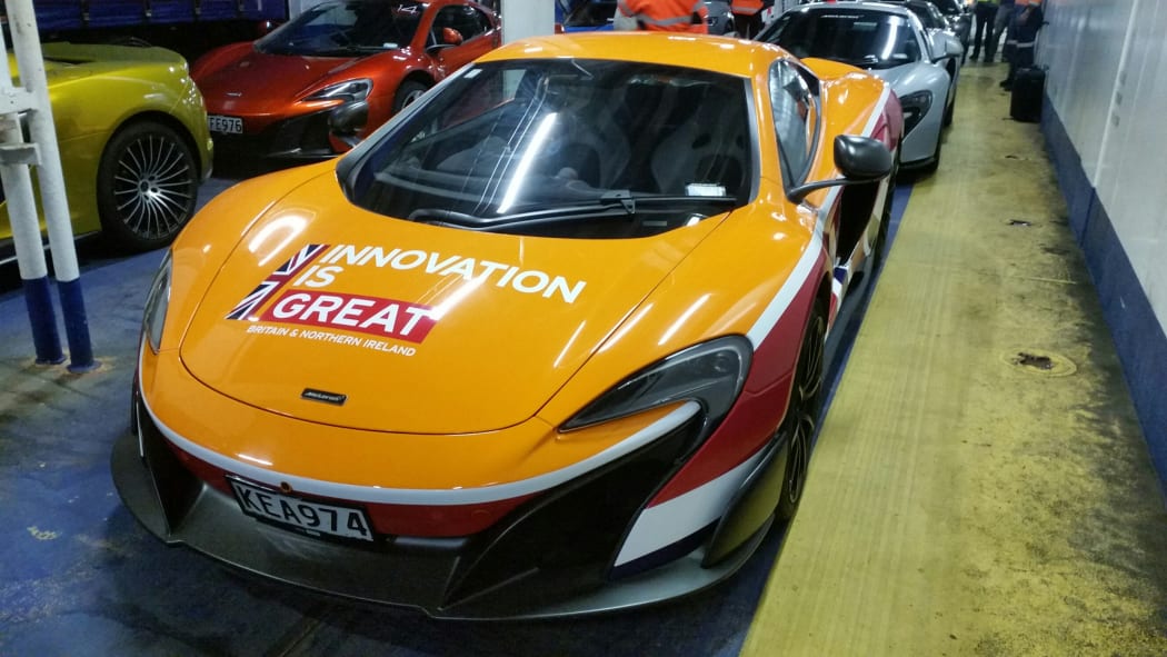 The car Derek Bell is driving a 675 LT