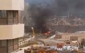 Corinthia Hotel in Tripoli after gunmen stormed the luxury hotel in the Libyan capital, January 27, 2015.
