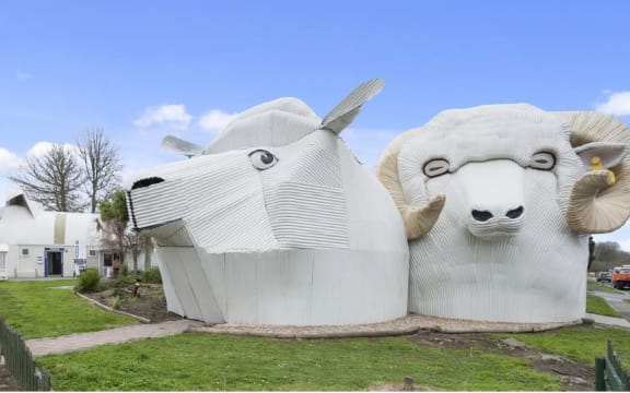 Sheep and ram building, Tirau