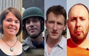 El Shafee Elsheikh has been linked to the deaths of several IS hostages including (from left) Kayla Mueller, James Foley, Peter Kassig and Steven Sotloff.