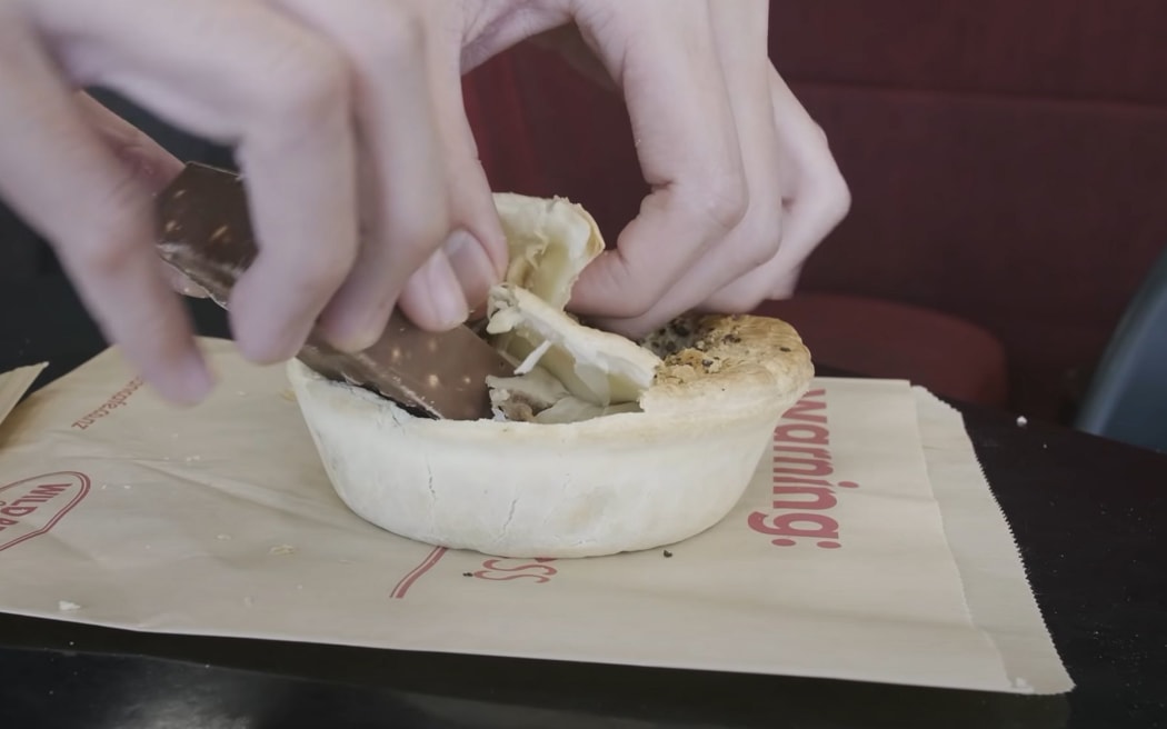 The Cooney Hooney - aka a peanut slab melted inside a mince pie