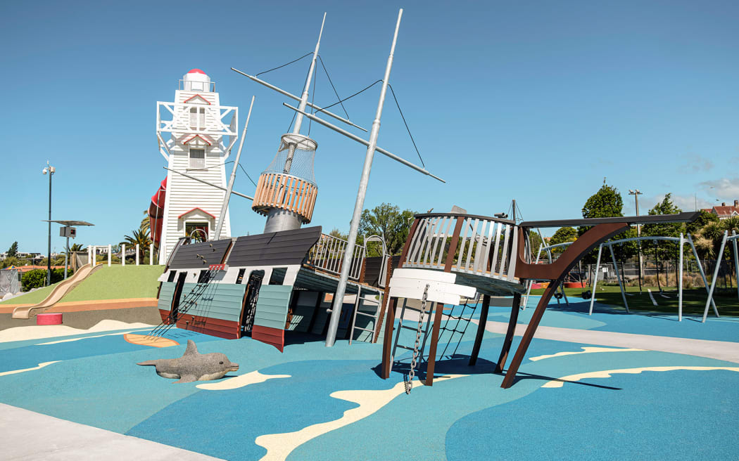 Shipwreck at Caroline Bay playground