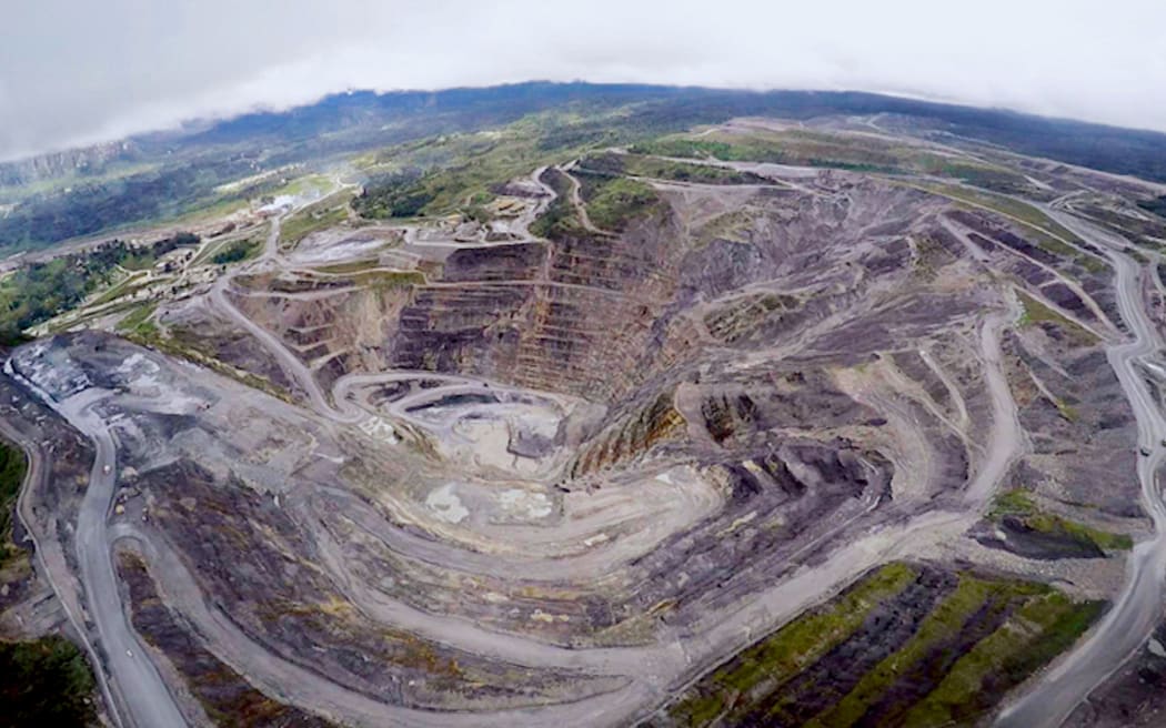Aerial view of the Porgera gold mine.