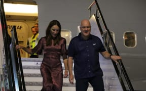 NZ Prime Minister Christopher Luxon arrives in Samoa.