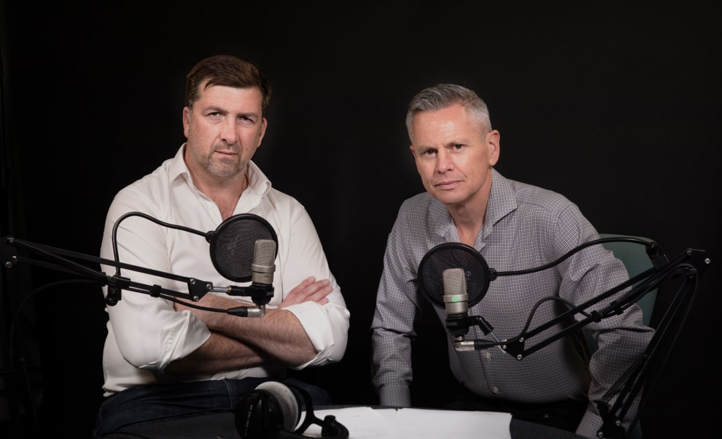 Red Line hosts and producers, John Daniell and Guyon Espiner.