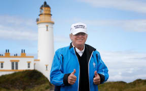 Donald Trump at Turnberry Golf Club.
