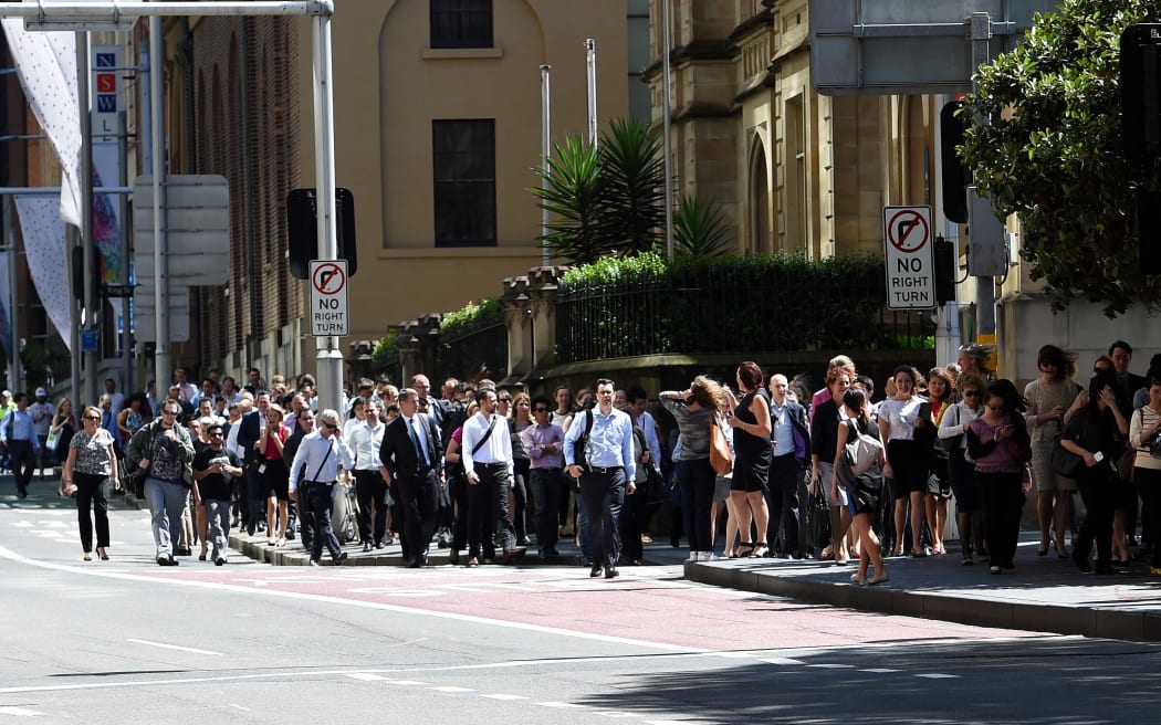 Office workers are evacuated from their buildings as a result of the siege.