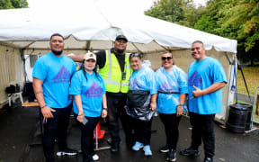 Gate one volunteers at Polyfest