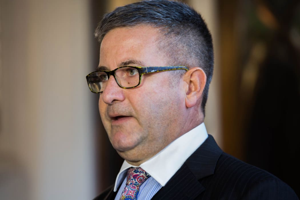 Jonathan Krebs talks to media after the announcement of $2.5m in compensation for Teina Pora