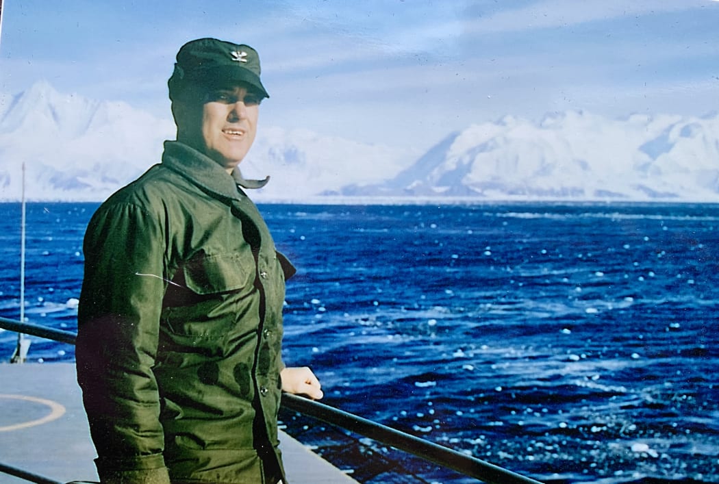 Naval command officer Captain James Douglas in Antarctica