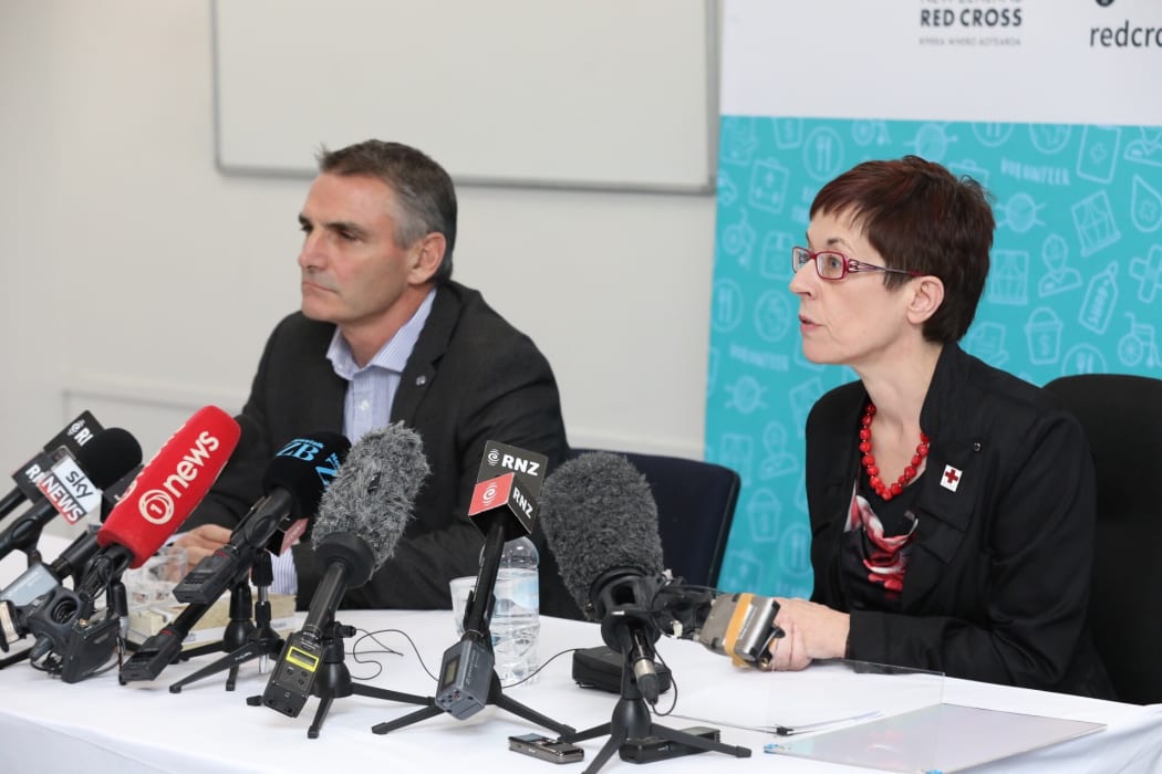 ICRC New Zealand head of crisis management John Dyer and NZ Red Cross Secretary General Niamh Lawless.