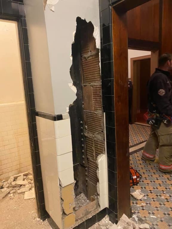 It's believed the man was stuck in the crawl space for two days