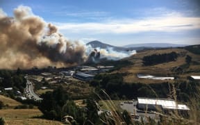 The fire in Burnside, Dunedin.