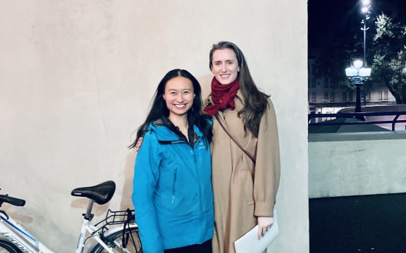 Conductor Tianyi Lu and composer Celeste Oram