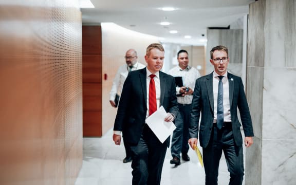 Chris Hipkins and Dr Ashley Bloomfield.
